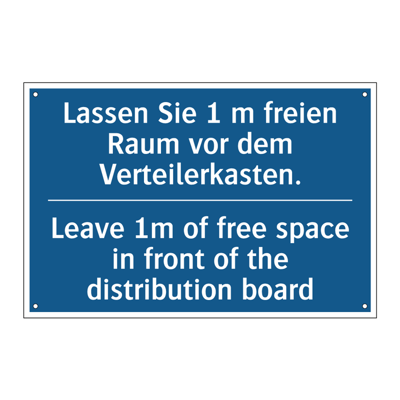 Lassen Sie 1 m freien Raum vor /.../ - Leave 1m of free space in front /.../