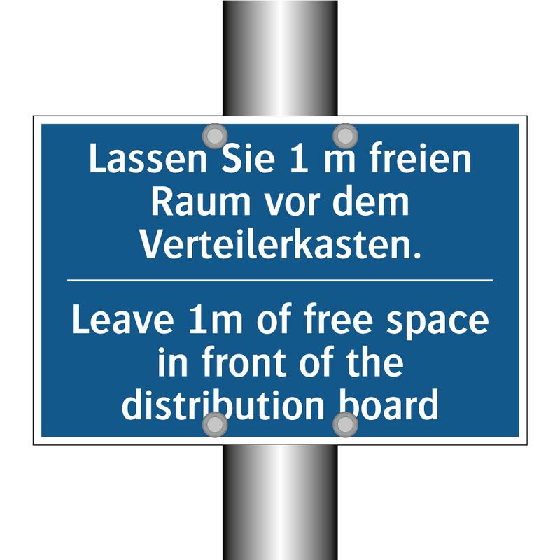Lassen Sie 1 m freien Raum vor /.../ - Leave 1m of free space in front /.../
