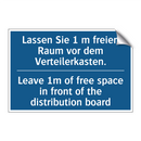 Lassen Sie 1 m freien Raum vor /.../ - Leave 1m of free space in front /.../