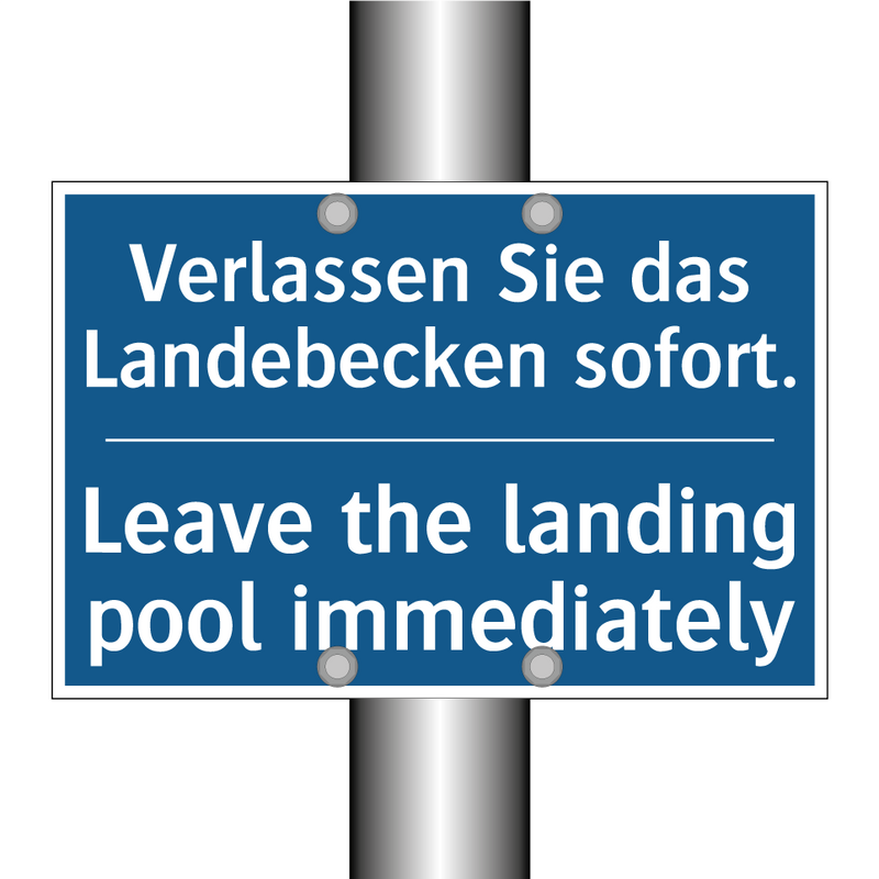 Verlassen Sie das Landebecken /.../ - Leave the landing pool immediately/.../
