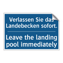 Verlassen Sie das Landebecken /.../ - Leave the landing pool immediately/.../