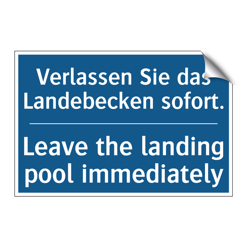 Verlassen Sie das Landebecken /.../ - Leave the landing pool immediately/.../