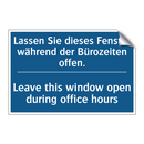 Lassen Sie dieses Fenster während /.../ - Leave this window open during /.../