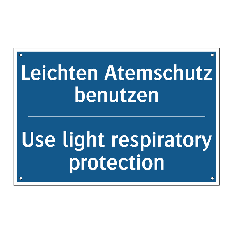 Leichten Atemschutz benutzen - Use light respiratory protection/.../