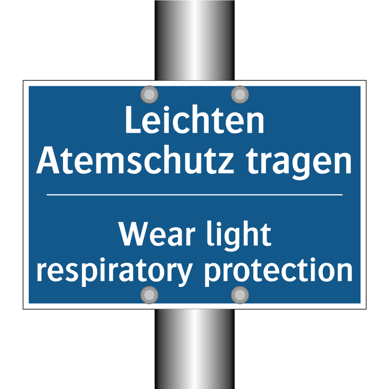 Leichten Atemschutz tragen - Wear light respiratory protection/.../
