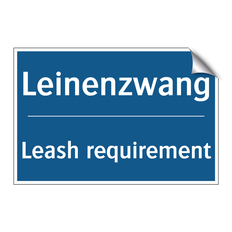 Leinenzwang - Leash requirement