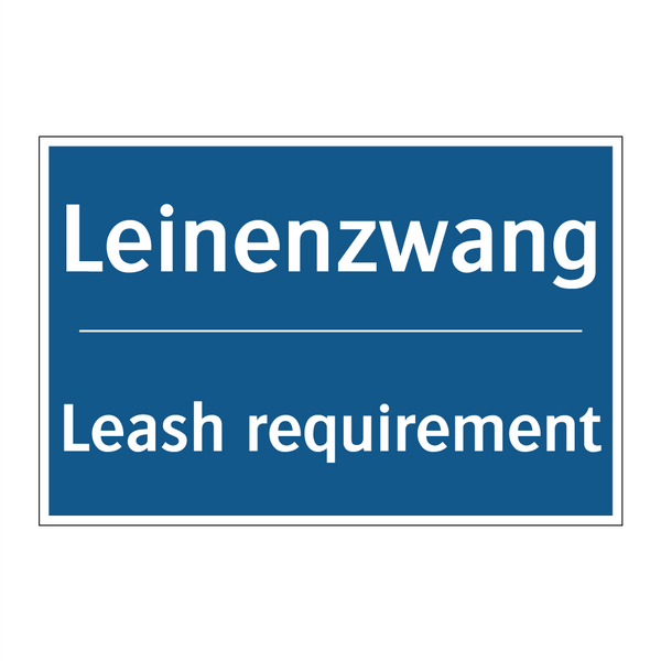 Leinenzwang - Leash requirement
