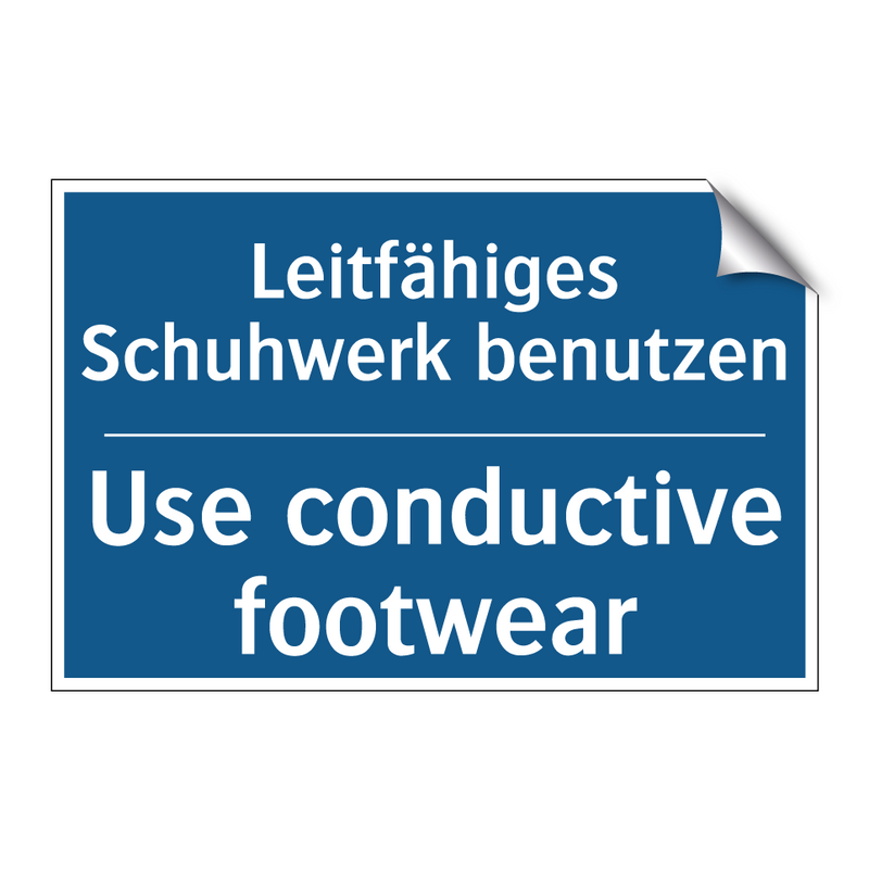 Leitfähiges Schuhwerk benutzen - Use conductive footwear