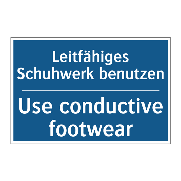 Leitfähiges Schuhwerk benutzen - Use conductive footwear