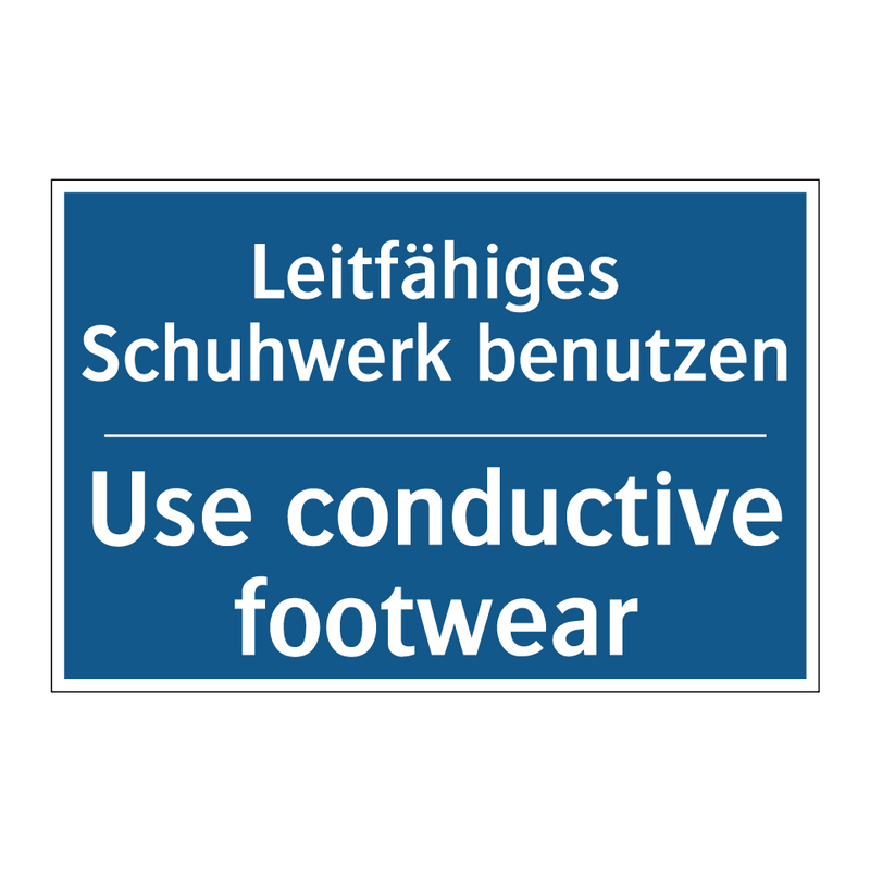 Leitfähiges Schuhwerk benutzen - Use conductive footwear