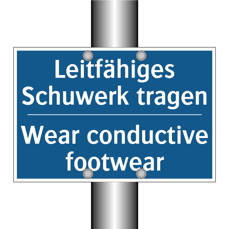 Leitfähiges Schuwerk tragen - Wear conductive footwear