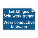 Leitfähiges Schuwerk tragen - Wear conductive footwear