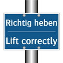 Richtig heben - Lift correctly