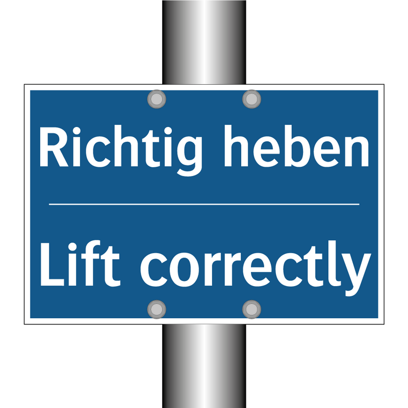 Richtig heben - Lift correctly