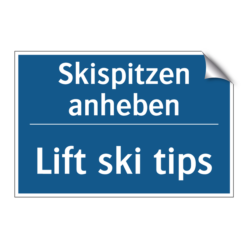 Skispitzen anheben - Lift ski tips