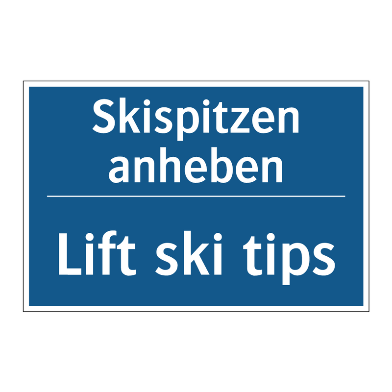 Skispitzen anheben - Lift ski tips