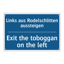 Links aus Rodelschlitten aussteigen/.../ - Exit the toboggan on the left