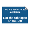 Links aus Rodelschlitten aussteigen/.../ - Exit the toboggan on the left