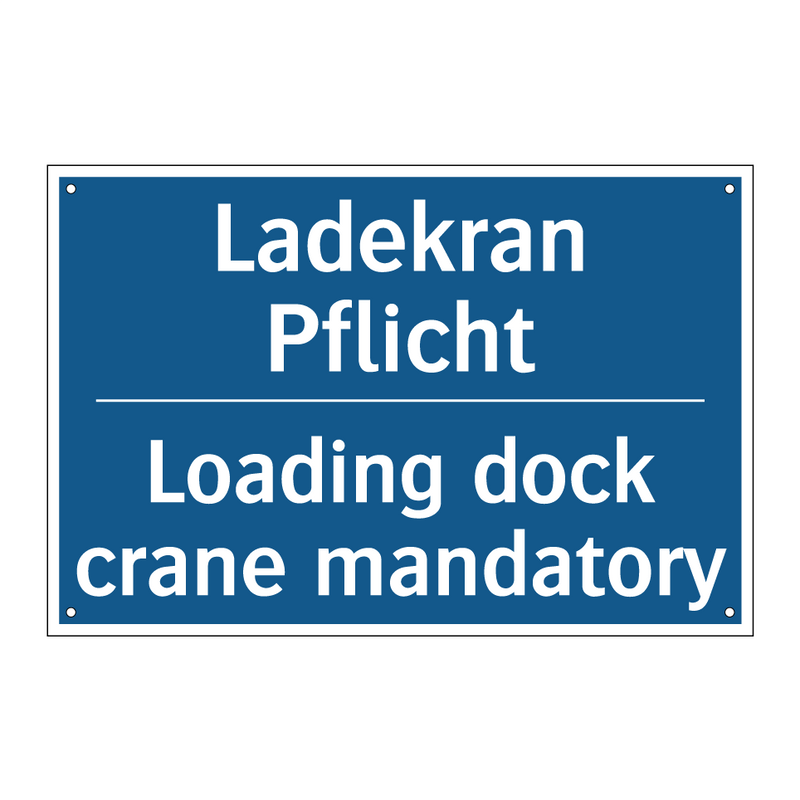 Ladekran Pflicht - Loading dock crane mandatory