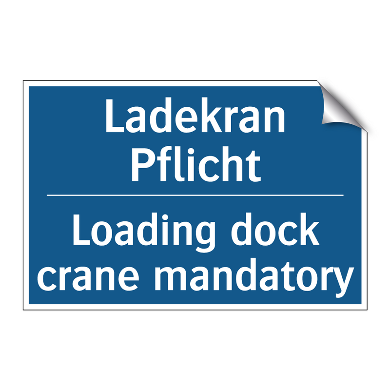 Ladekran Pflicht - Loading dock crane mandatory