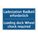 Ladestation Radkeil erforderlich/.../ - Loading dock Wheel chock required/.../