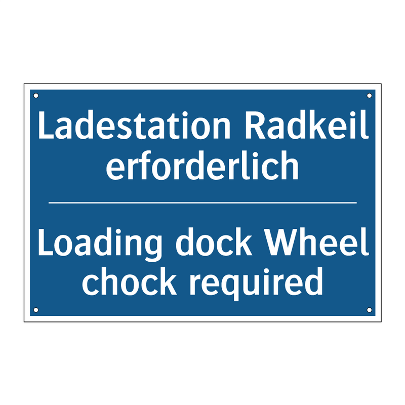 Ladestation Radkeil erforderlich/.../ - Loading dock Wheel chock required/.../