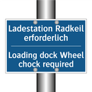 Ladestation Radkeil erforderlich/.../ - Loading dock Wheel chock required/.../