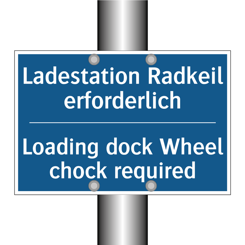 Ladestation Radkeil erforderlich/.../ - Loading dock Wheel chock required/.../