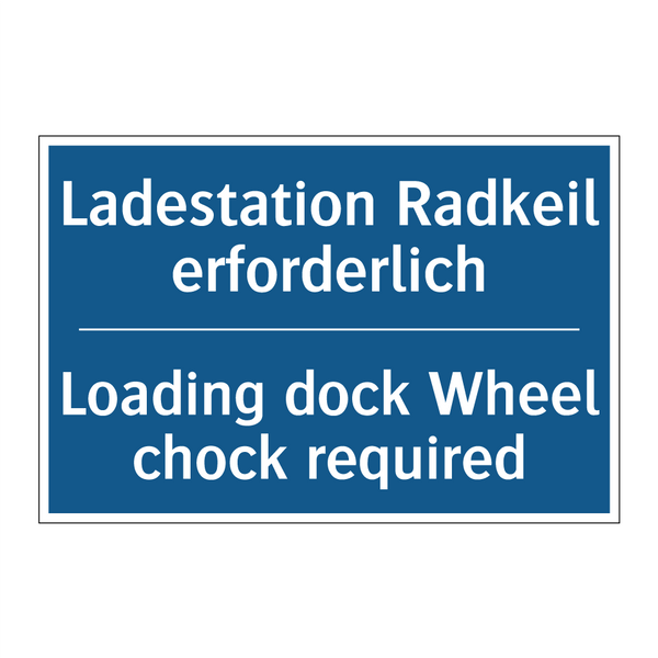 Ladestation Radkeil erforderlich/.../ - Loading dock Wheel chock required/.../