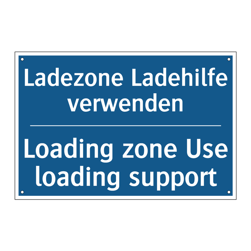 Ladezone Ladehilfe verwenden - Loading zone Use loading support/.../