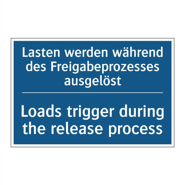 Lasten werden während des Freigabeprozesses /.../ - Loads trigger during the release /.../
