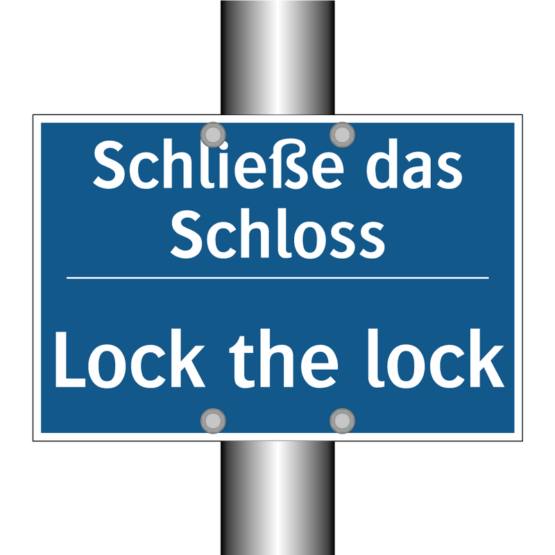 Schließe das Schloss - Lock the lock