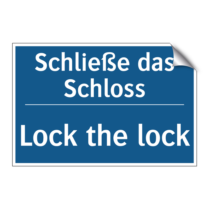 Schließe das Schloss - Lock the lock