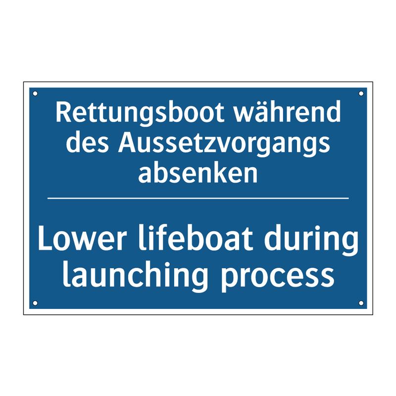 Rettungsboot während des Aussetzvorgangs /.../ - Lower lifeboat during launching /.../