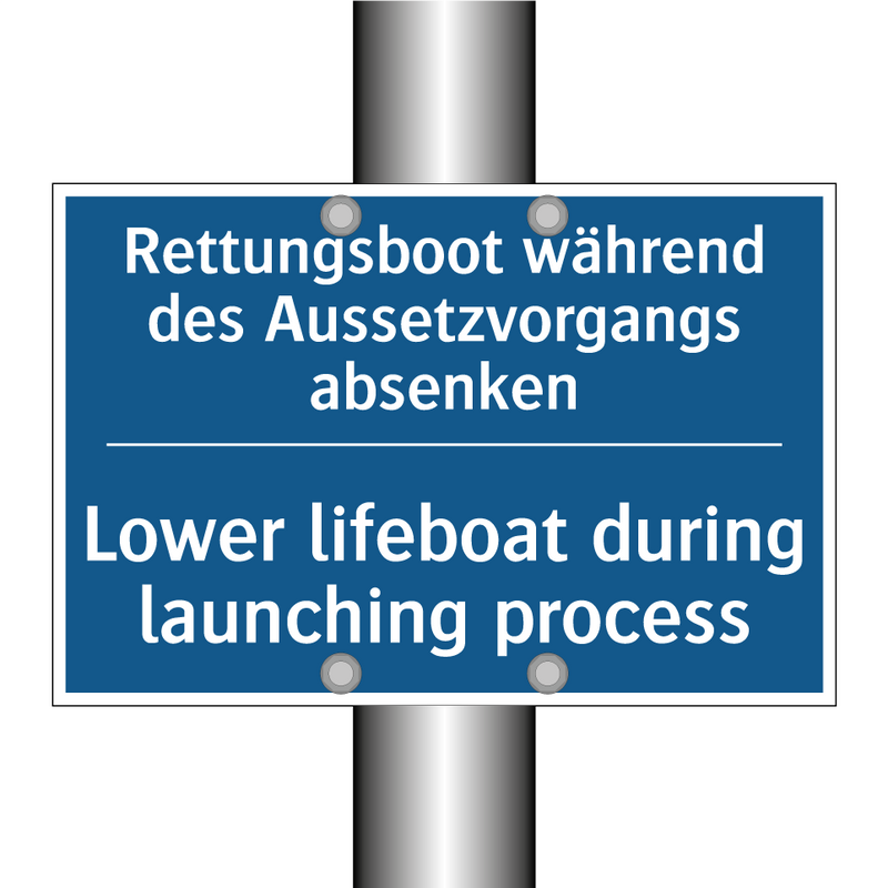 Rettungsboot während des Aussetzvorgangs /.../ - Lower lifeboat during launching /.../