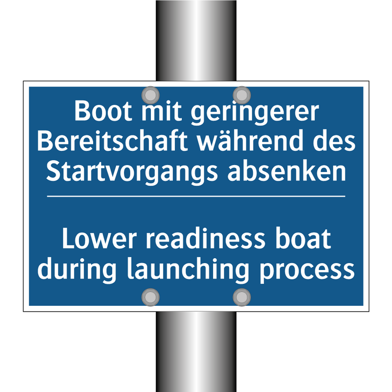 Boot mit geringerer Bereitschaft /.../ - Lower readiness boat during launching /.../