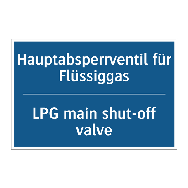 Hauptabsperrventil für Flüssiggas/.../ - LPG main shut-off valve