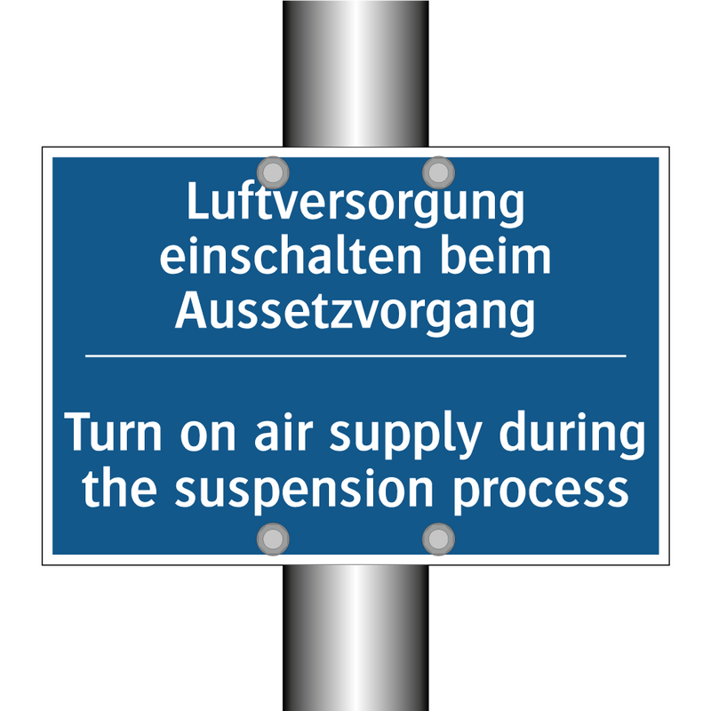 Luftversorgung einschalten beim /.../ - Turn on air supply during the /.../