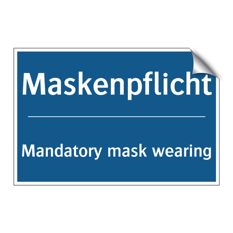Maskenpflicht - Mandatory mask wearing