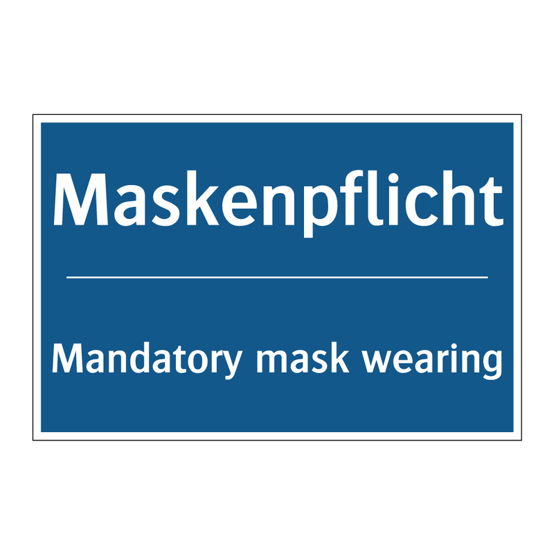 Maskenpflicht - Mandatory mask wearing