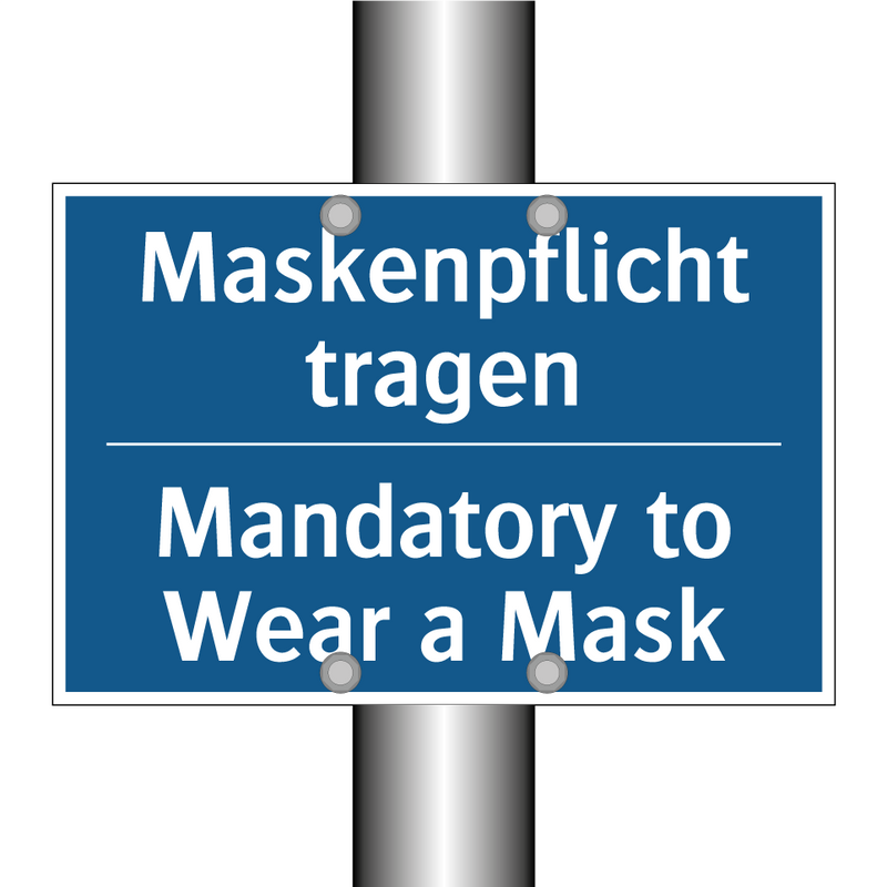 Maskenpflicht tragen - Mandatory to Wear a Mask