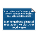 Vorschriften zur Entsorgung von /.../ - Marine garbage disposal regulations /.../