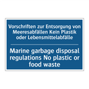 Vorschriften zur Entsorgung von /.../ - Marine garbage disposal regulations /.../