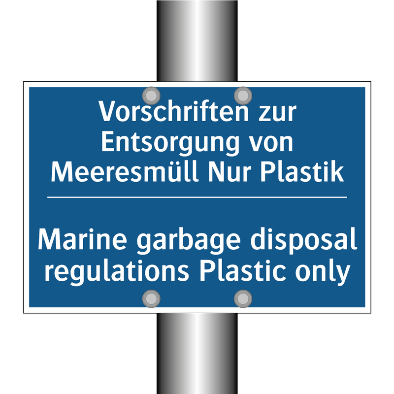 Vorschriften zur Entsorgung von /.../ - Marine garbage disposal regulations /.../
