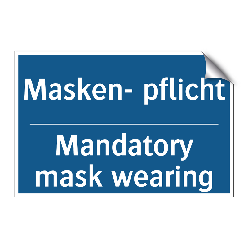 Masken- pflicht - Mandatory mask wearing