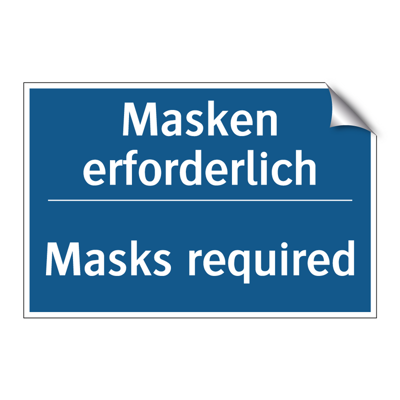 Masken erforderlich - Masks required