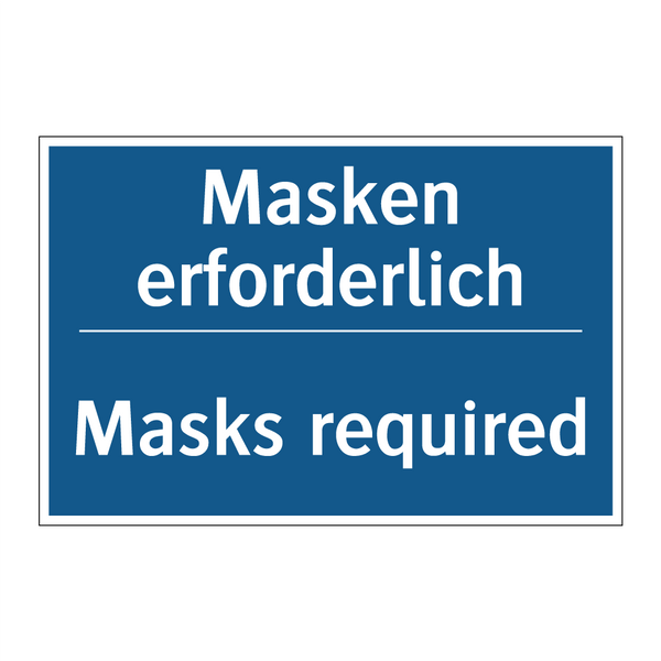 Masken erforderlich - Masks required