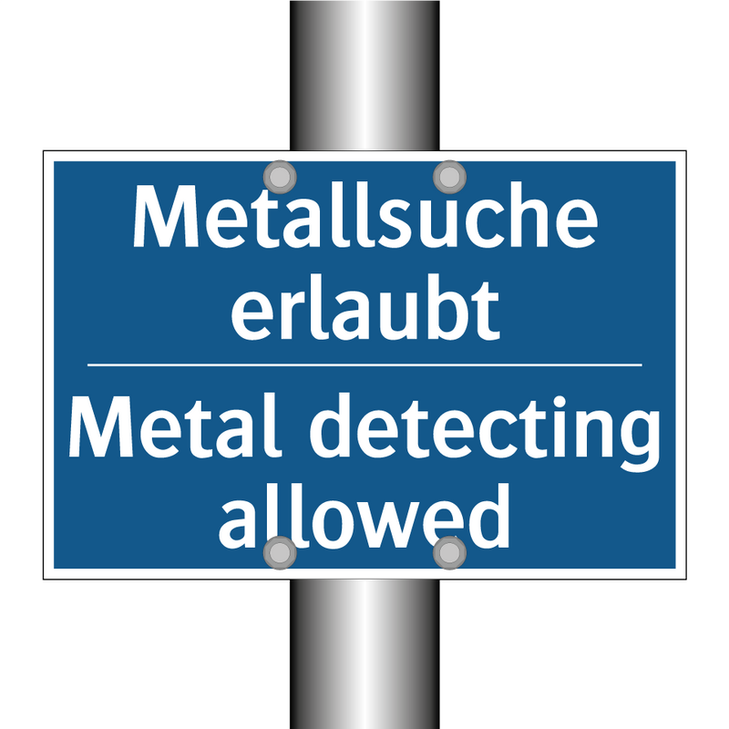 Metallsuche erlaubt - Metal detecting allowed