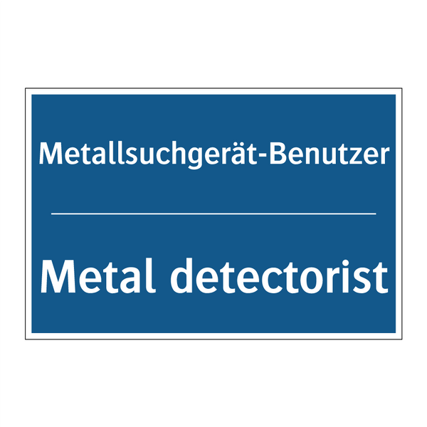 Metallsuchgerät-Benutzer - Metal detectorist