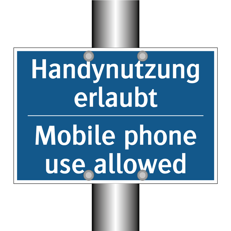 Handynutzung erlaubt - Mobile phone use allowed